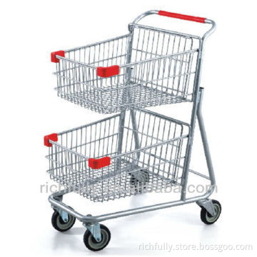 RFY-STM03: 110L 2tires American Supermarket Shopping Trolley